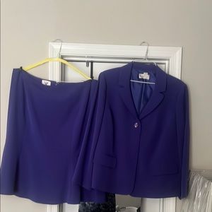 Elegant Purple Skirt Suit